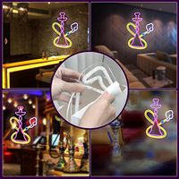 Barre lumineuse LED néon multicolore 5V DC transfrontalière, décoration de fête, panneau acrylique en forme de chicha, étanche IP65