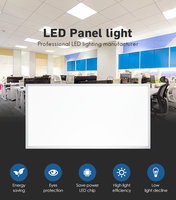 2x4 FT 60W 5000K Flat LED Troffer Panel Light 0-10V Dimmable Drop Ceiling Flat Panel Encastré Edge-Lit Troffer Fixture 6250lm