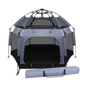 Atacado Baby Play Outdoor Baby Playpen com Canopy Beach Tent para Crianças e Crianças Porrable Lightweight Pop Up pack e playa