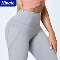 Pantalon de sport OEM personnalisé pour femme, leggings de gym, leggings de yoga taille haute avec poche, leggings de fitness pour femme