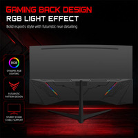 Moniteur de jeu incurvé LCD R&E Black 32 pouces 1080P 240Hz 1ms HDR 120% SRGB Panneau VA/IPS Contraste 3000:1 DP pour ordinateur de bureau PC