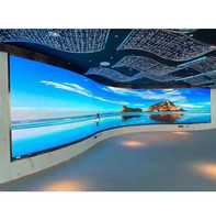 Mur vidéo numérique LED flexible en forme de cylindre pour intérieur, écran publicitaire LED incurvé personnalisé P1.8, colonne ronde, affichage LED