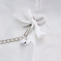 InnerBloom BDSM Silikon-Knochen-Mundknebel mit Nippelklemmen und Kette für Erwachsenen-Stimulation Bondage Sexspielzeug für Mann und Frau