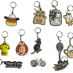 Factory Price Custom Logo Motorcycle Rubber Keychain Plastic 2D 3D Soft Cartoon PVC Keyring