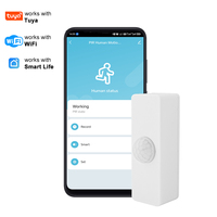 360° complet °   Détecteur de mouvement PIR intelligent Tuya WiFi à piles pour usage hôtelier, avec couverture sans angles morts