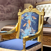 Palais rétro français sculpté lumière luxe tissu chaise de loisirs villa haut de gamme salon style européen canapé simple