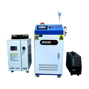 Razortek – Machine de soudage Laser, 3000W, 380V, 3 phases, refroidisseur d'eau, portable, 3 en 1, Machine de découpe et de nettoyage