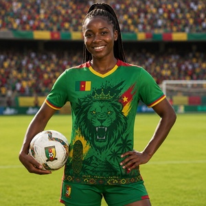 Maillot de <span class=keywords><strong>football</strong></span> et short rétro rose personnalisé du <span class=keywords><strong>Cameroun</strong></span>, édition 2026 2025, pour adultes, inspiré des équipes nationales et des clubs africains (1990 2002) - Product Image 1