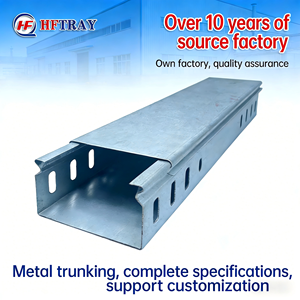 Goulotte de câblage industrielle en acier inoxydable sur mesure, largeur 50-1000 mm, avec revêtement en poudre, résistante au feu, pour intérieur - Product Image 2