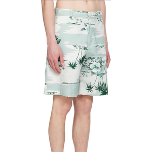 Boardshorts da uomo con stampa a quattro vie con stampa a forma di <span class=keywords><strong>palma</strong></span> da uomo con tasche chiuse con bottone pantaloncini da spiaggia - Product Image 3