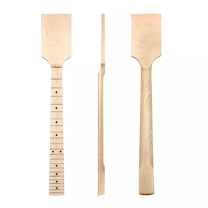 Oferta caliente: Mástil de guitarra de arce sin acabar de 22 trastes y 25.5 pulgadas con cabeza de paleta para kits de guitarra DIY - Product Image 1