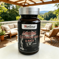 Complément alimentaire à base d'extraits de plantes de ginseng, de cistanche et de maca de qualité supérieure OEM ODM pour un style de vie actif et la vitalité