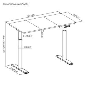 Bon marché assis-debout électrique réglable en hauteur cadre de bureau debout à moteur unique avec tableau pour le travail à domicile et au bureau - Product Image 6