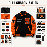 Veste universitaire personnalisée en patchwork avec patchs en chenille pour homme, mélange de laine, manches en similicuir, écologique, coupe-vent, taille, couleur et logo personnalisables