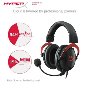 <span class=keywords><strong>HyperX</strong></span> <span class=keywords><strong>Cloud</strong></span> <span class=keywords><strong>2</strong></span> 4P5K4AA, auriculares inalámbricos rojos para juegos, Auriculares Bluetooth para juegos de PC, auriculares con micrófono - Product Image 5