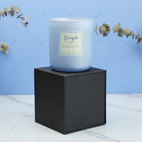 Vente en gros de pots à bougies en verre blanc simples ensembles de bougies avec cire de soja et boîtes pour cadeaux