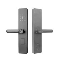 Cerradura Inteligente para Hogar con Panel Grande, Desbloqueo por APP, Cinco Métodos de Desbloqueo, Pantalla Digital OLED, Wi-Fi, Contraseña Electrónica, Llave, Aleación de Aluminio, Huella Dactilar para Dormitorio