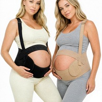 Ceinture de soutien de grossesse respirante 3-en-1 avec bretelles réglables pour le bas du ventre