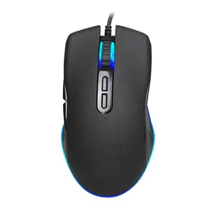 Las mejores ventas Luminous RGB Mouse Controlador móvil Impermeable Ultra Thin Function Key 7D Gaming Mouse 7200DPI