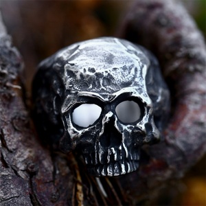 Anillo de Dedo de Calavera de Acero Inoxidable, Joyería Hip Hop Personalizada para Hombre - Product Image 3