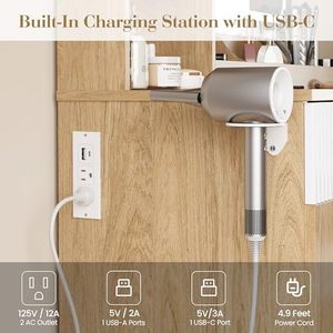 Phoenix nhà Hiện đại chất lượng cao gỗ Vanity bàn gương đèn điện cửa hàng trang điểm bảng ngăn kéo lưu trữ phân bàn trang điểm - Product Image 6