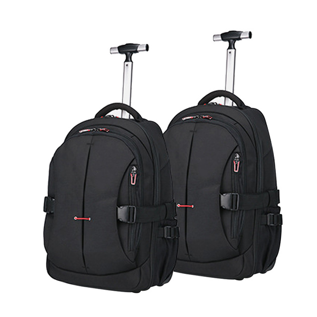 FULIYA Rolling Travel Luggage Backpacks With Wheels Large Capacity Custom Waterproof Laptop Trolley Backpack