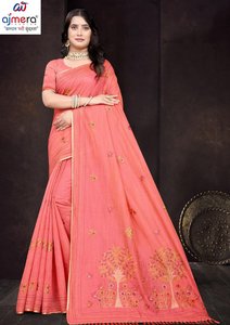Sari en coton imprimé Ajmera Fashion, élégant, doux, traditionnel, stylé, ethnique, pour les occasions spéciales, pour femmes - Product Image 4