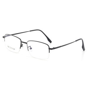 Montures de lunettes carrées pour hommes Danyang, monture complète, verres en résine, titane léger 68005 - Product Image 1