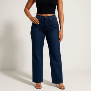 Jeans de Mujer de Alta Calidad, Nuevos, a la Moda, Casuales, de Cintura Alta, Color Sólido, para la Vida Diaria en Ciudades Europeas y Americanas, Estilo Retro de Verano - Product Image 6