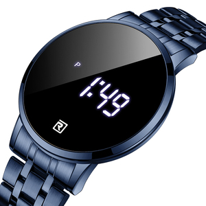 <span class=keywords><strong>Montre</strong></span> numérique à écran tactile LED pour <span class=keywords><strong>homme</strong></span>, <span class=keywords><strong>prix</strong></span> de gros, mode décontractée, bracelet en acier inoxydable, Uhren Herren - Product Image 4