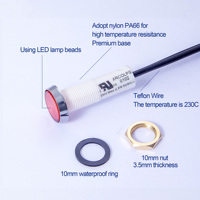 24V DC Automatisation industrielle LED Panneau lumineux LED ambre pour systèmes électroniques IP65 évalué 50000 heures de durée de vie Fabriqué en plastique