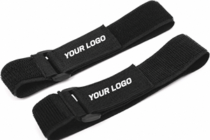 Bandes élastiques auto-adhésives en polyester noires avec fermeture auto-agrippante - Product Image 3