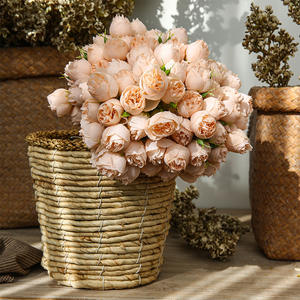 고급스러운 실크 느낌의 27송이 인조 작약 꽃다발 (웨딩, 신부 들러리 센터피스, 가정 테이블 장식용) - Product Image 6