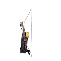 Arc longbow et flèches pour jeunes tireurs, arc longbow une pièce