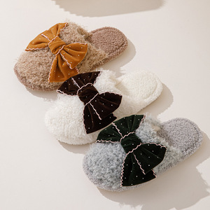 Pantuflas de Algodón para el Hogar con Suela de TPR, Personalización Profesional, Pantuflas de Felpa para Mujer con Envíos Rápidos - Product Image 4