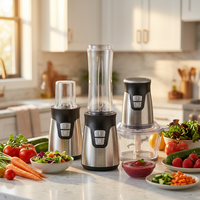 Robot culinaire pour bébé 500W en plastique ABS avec bol en verre de 2L (Ensemble hachoir-mélangeur électrique premium avec fonction de broyage)