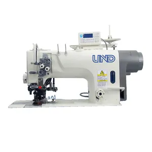 UND-8420D-EH Direktantrieb Doppelnadelsteppstich mit Kante Hemmung industrielle Nähmaschine Nähmaschinen