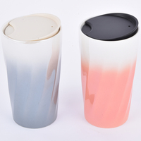 Tasse de voyage en céramique de 16 oz avec couvercle, isolation thermique, écologique, pour boire de l'eau et du café