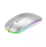 Nouvelle souris de jeu USB rechargeable pour ordinateur Souris sans fil sans fil silencieuse à LED avec logo personnalisé