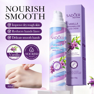 Crème pour les mains <span class=keywords><strong>à</strong></span> la vanille et aux guimauves tricolores 60g Crème hydratante pour les mains pour <span class=keywords><strong>l</strong></span>'automne et <span class=keywords><strong>l</strong></span>'hiver pour le commerce extérieur - Product Image 2