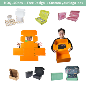 Scatola di Spedizione in Cartone Colorato Ecologica con Logo Personalizzato, Basso MOQ, Stampa Personalizzata, Confezione Rosa, Scatola Regalo Personalizzata, Scatola Postale in Cartone Ondulato - Product Image 4