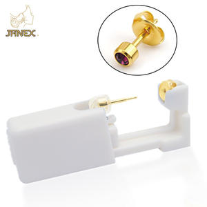 Kit de perçage corporel et auriculaire stérile jetable, sans allergène, avec machine de perçage auriculaire personnelle et clous d'oreille en acier inoxydable - Product Image 2