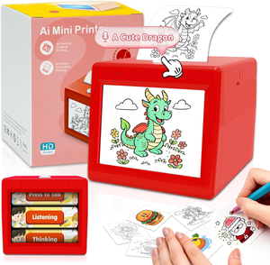 KI-Mini-Drucker mit 2,8-Zoll-Bildschirm, tragbar, Sprachsteuerung, Sofortbild-Druck, Thermodrucker, Mini-Drucker für Kinder, 200 DPI - Product Image 1