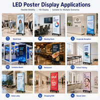 Schermo Pubblicitario LED Verticale Full HD da 86 Pollici con Touch Screen, Poster Digitale per Esposizione Video, Grande Schermo Pubblicitario