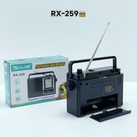 Cadeau promotionnel OEM NOUVEAU RX-259 Mini haut-parleur portable rétro rechargeable solaire, son stéréo, radio AM FM SW1-7 9 bandes