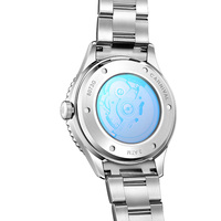 Montre mécanique automatique de plongée de luxe CARNIVAL pour hommes, boîtier et bracelet en acier inoxydable, cadran en cristal saphir