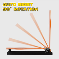 LIETU LT-A090 Cible de tir silhouettée à réinitialisation automatique, grande capacité, en acier AR500 de 28 pouces et 3/8 pouces d'épaisseur, couleur orange