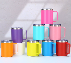 Wholesale 12oz 14oz 20oz Insulated Coffee Mug Stainless Steel Double Wall Thermos Travel Car Beer Mug Vacuum Tumbler with Handle - Product Image 5