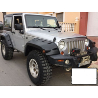 FFD138 accessoires 4x4 de haute qualité pièces automobiles ABS noir étendu garde-boue fusées pour Jeep Wrangler