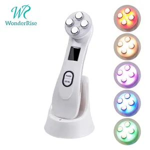 Dispositivo di bellezza RF per la cura della pelle LED massaggiatore per il viso rassodamento della pelle sollevamento del collo macchina per il massaggio del viso EMS Microcurrent Face Massage